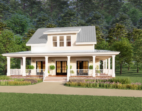 Cottage farmhouse plan bed - farmhouse,