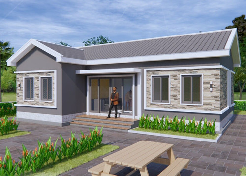 Bungalow house plan - bungalow, 12x8